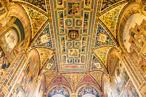 Siena Italy   interior of the Piccolomini library located in th