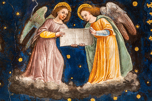 Angels on Starry Sky in San Maurizio al Monastero Maggiore churc by Paolo Modena