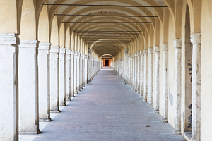 Comacchio Italy Antique archway old porch of Loggiato dei Capu