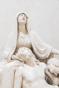 Possagno Italy: Antonio Canova sculpture  Lamentation over the