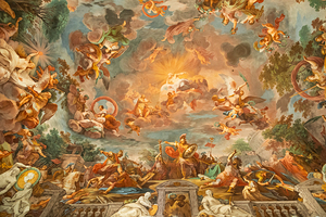Rome Italy - Galleria Borghese - Borghese Gallery - ceiling fre
