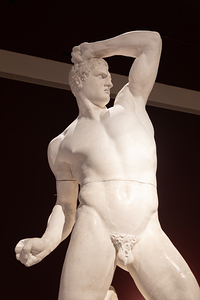 Creugante sculpture by Antonio Canova 1796. Masculine body sta