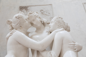 Possagno Italy - The Three Graces by Antonio Canova symbol of 