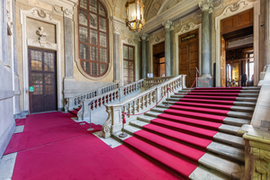 Marble staircase in historic palace with luxury interior - Savoi