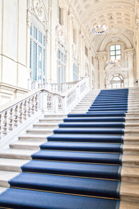 Turin - Italy. The most beautiful Baroque staircase of Europe
