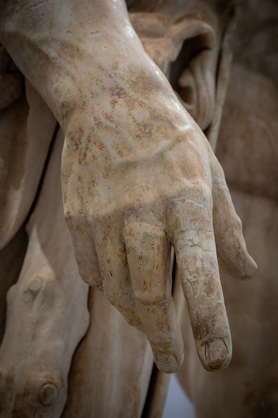 Marble Hand Detail from Classical Sculpture by Paolo Modena