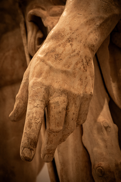 Marble Hand Detail from Classical Sculpture by Paolo Modena