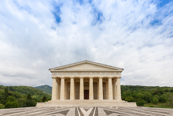 Possagno Italy. Temple of Antonio Canova with classical colonna Print