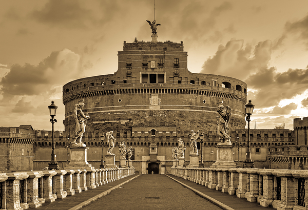 Rome old postcard - vintage style retro texture by Paolo Modena