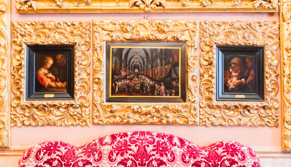 Isola Bella Italy - Borromeos villa interior with paintings co by Paolo Modena