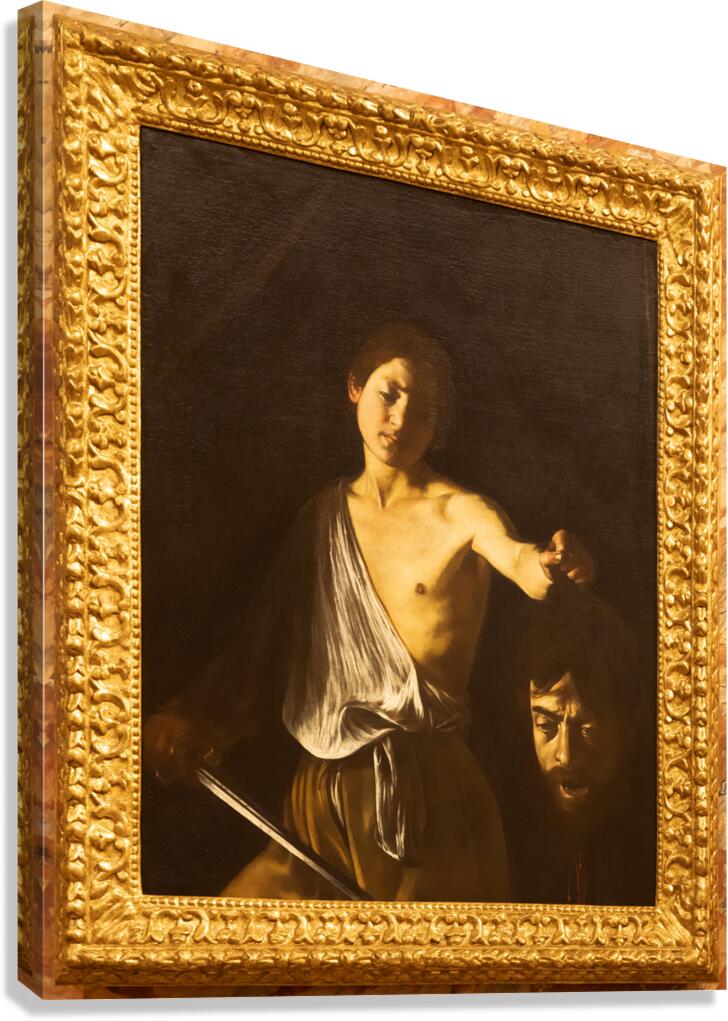 Rome Italy - David with the head of Goliath by Caravaggio Gal Canvas Print