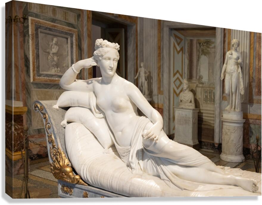 Rome Italy - Paolina Borghese Bonaparte as Venus Victrix by sc Canvas Print