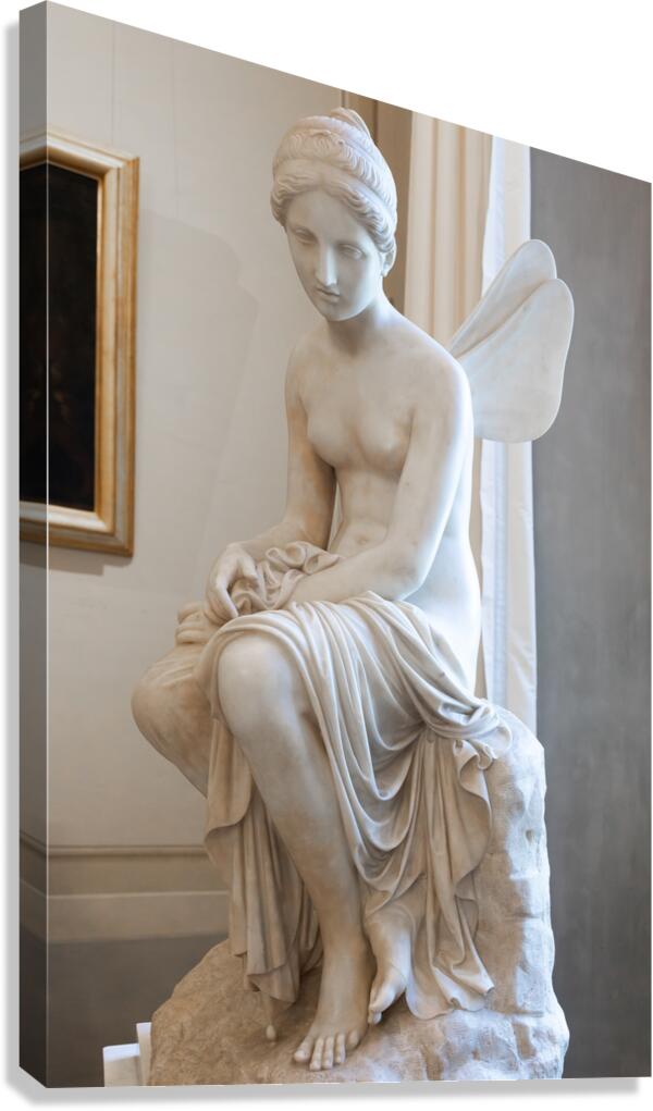 Psyche Abandoned by Pietro Tenerani 1819 Carrara marble - the  Canvas Print