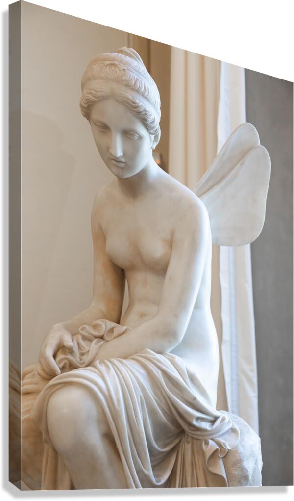 Psyche Abandoned by Pietro Tenerani 1819 Carrara marble - the  Canvas Print