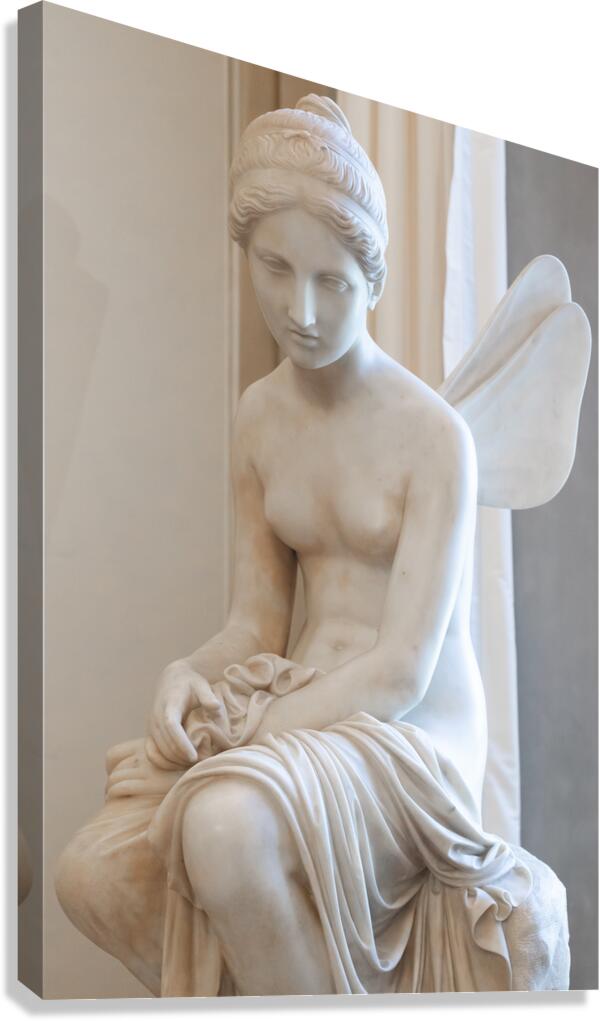 Psyche Abandoned by Pietro Tenerani 1819 Carrara marble - the  Canvas Print