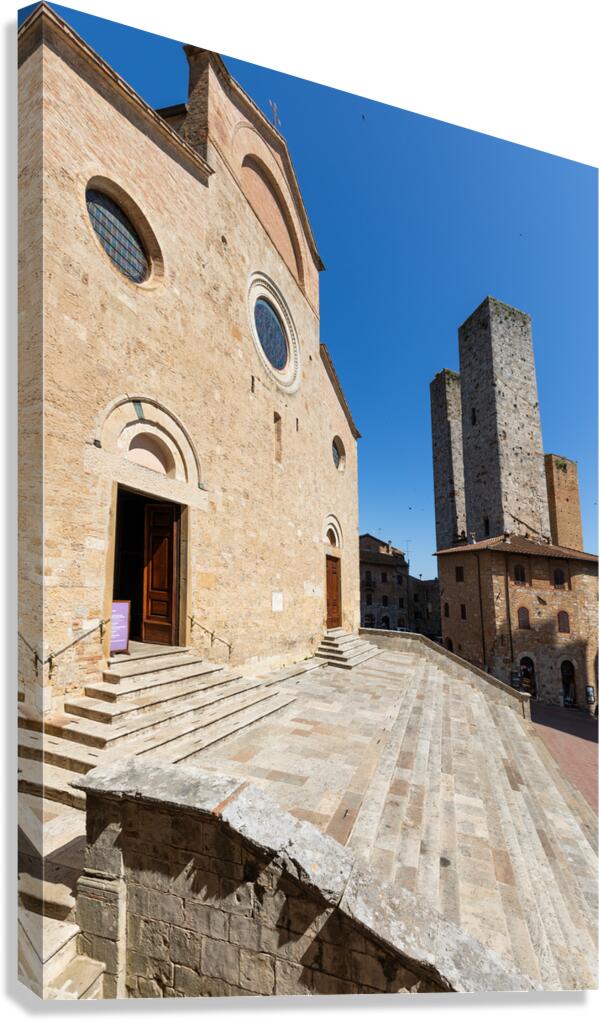 San Gimignano Italy travel destionation. Medieval tower skyscra Canvas Print
