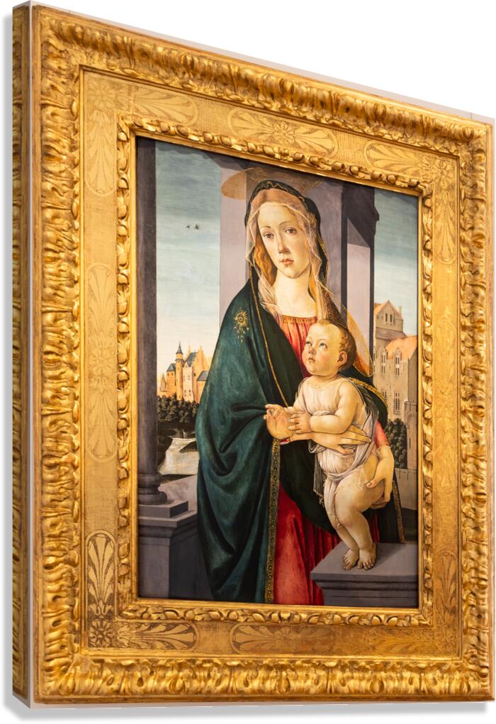 Madonna and Child by Sandro Botticelli ca 1490   tempera on pa Canvas Print