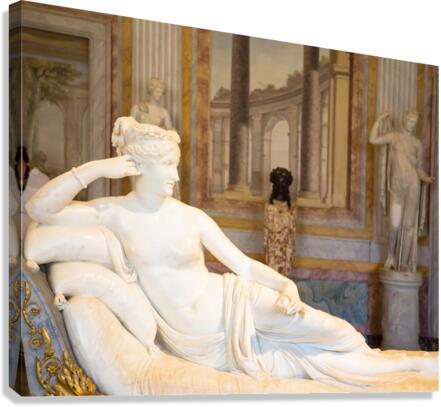 Classical statue of Pauline Bonaparte made by Antonio Canova Canvas Print