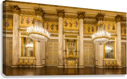 Turin Italy - Circa January 2022: romantic old ballroom interio Canvas Print