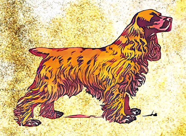 cocker spaniel dog by hrdesign111