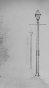 White Out Light Posts 