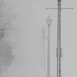 White Out Light Posts 