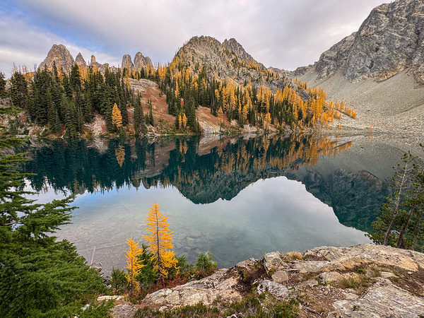 North Cascades Blue Lake Larches by 2WFALLS PHOTOGRAPHY
