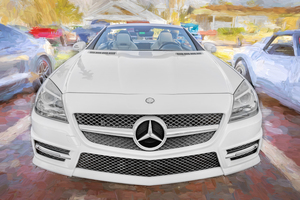 2014 White Mercedes Benz Slk 350 Convertible X 1