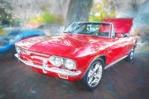 1965 Red Chevrolet Corvair Corsa Convertible X 5