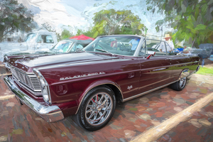 1965 Burgundy Ford Galaxie 500 XL Convertible X 2