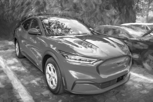 2022 Blue Ford Mustang Mach E Crossover X164 6