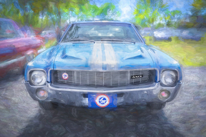 1968 Blue AMC AMX X 4