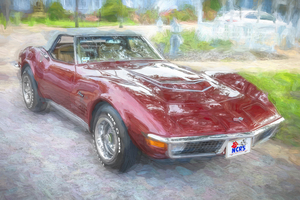 1970 Red C3 Corvette LT1 Convertible x2 5