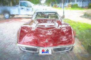 1970 Red C3 Corvette LT1 Convertible x2 4
