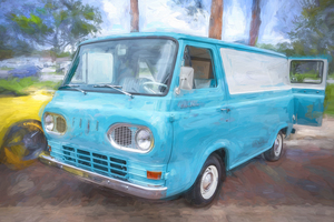 1960 Blue Ford Econoline Van X 3