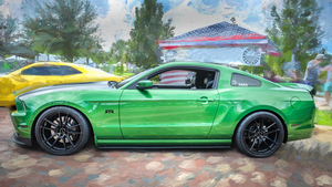 2013 Green Ford Mustang Boss 302 X 7