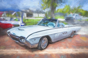 1963 Blue Ford Thunderbird Convertible X 2