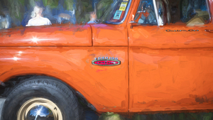 1965 Orange Ford F100 Step-side Custom Cab X 7