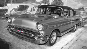 1957 Brown Chevrolet Bel Air 4 door Sedan X 4