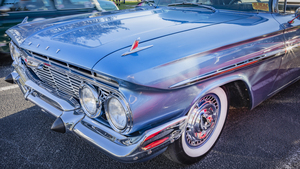 1961 Blue Chevrolet Impala SS Convertible X 7