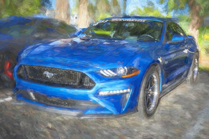 2022 blue ford mustang gt 5.0 premium X 2
