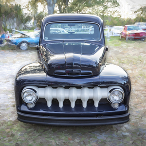 1951 Dark Blue Ford Pick Up Truck F100 X 11