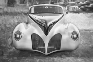  1938 Silver Lincoln Zephyr 3 Window Coupe X 12