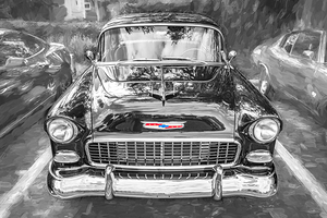 1955 Dark Blue Chevrolet Bel Air X 1
