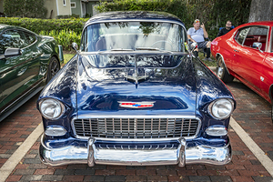 1955 Dark Blue Chevrolet Bel Air X 2
