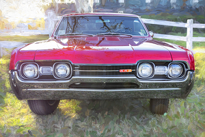 1967 Red Oldsmobile 442 X 12