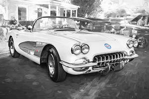 1958 White Corvette C1 X 4