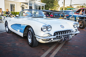 1958 White Corvette C1 X 12
