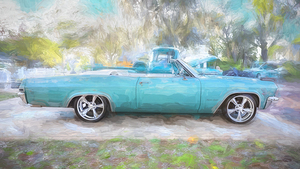 1965 Blue Chevrolet Impala SS Convertible X4 13