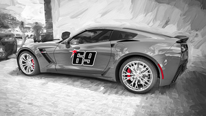 2015 Red #69 Chevrolet Corvette ZO6 X190 2
